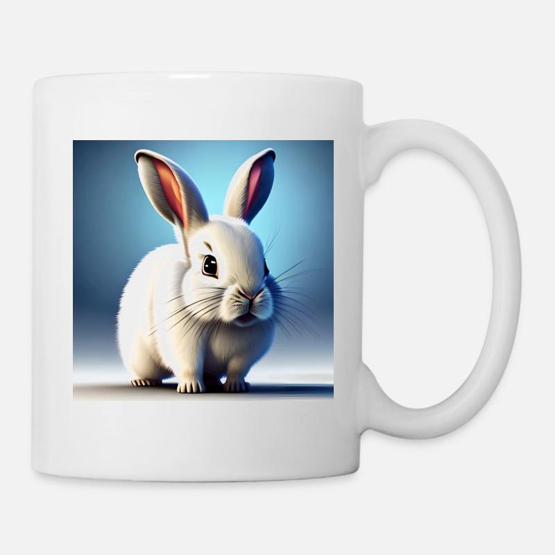 Weißer Hase - Tasse - Weiß