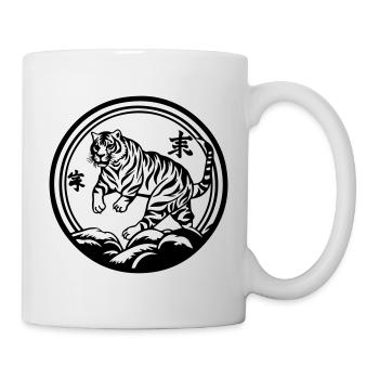 Tigre Chine - Mug blanc - blanc - Droite
