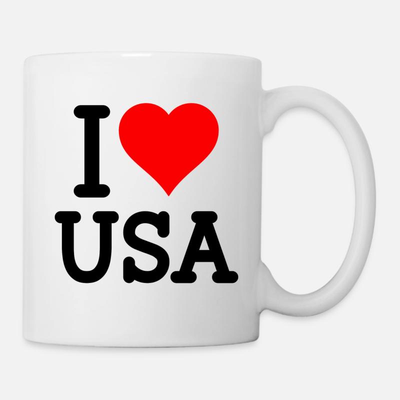 i love usa - Mug blanc - blanc