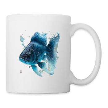 Realistischer Fisch aus Wasser - Tasse - Weiß - Rechts
