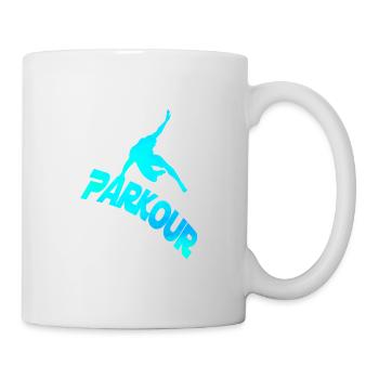 Logo für Parkour-Süchtige - Tasse - Weiß - Rechts
