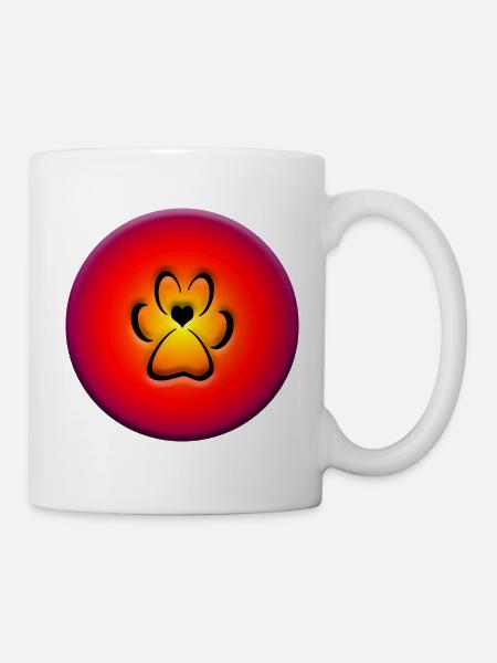 Hundepfote - Tasse - Weiß