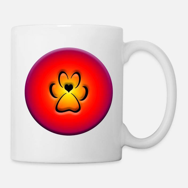 Hundepfote - Tasse - Weiß