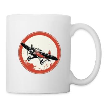 Airplane Retro Propeller - Mug - white - Right