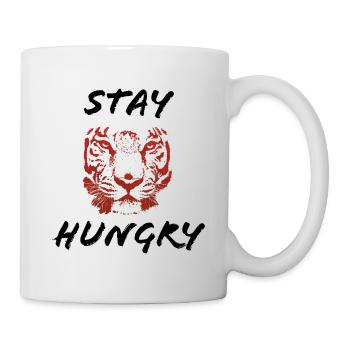 Stay Hungry noir/rouge - Mug blanc - blanc - Droite