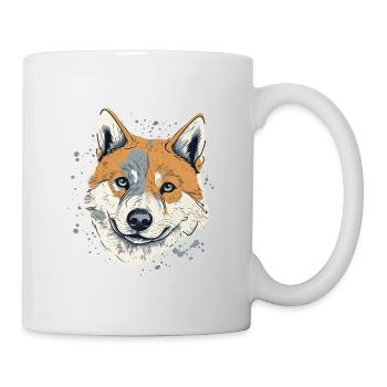 Shiba Inu - Tasse - Weiß - Rechts