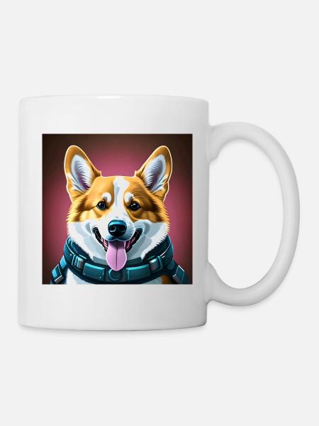 Portrait of Corgi - Mug - white