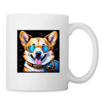 Corgi futuriste - Mug blanc - blanc - Droite