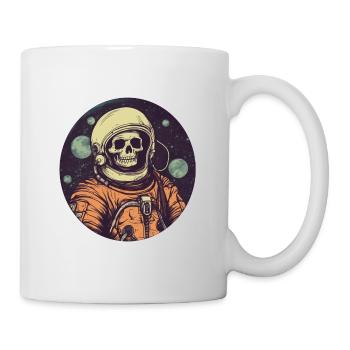 Creepy skeleton as an astronaut - Mug - white - Right