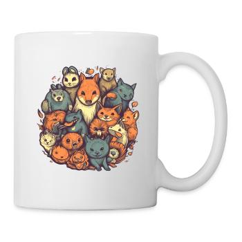 Lustige Tiere, süßes Kinder Tier Motiv - Tasse - Weiß - Rechts