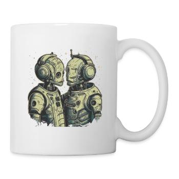 Deux cyborgs amoureux - Love is love - Mug blanc - blanc - Droite