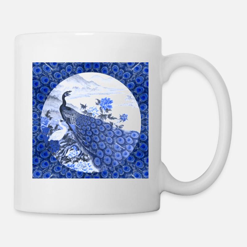 Peacock Azul - Mug - white