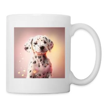 Dalmatiner Welpe - Tasse - Weiß - Rechts