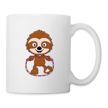 FAULTIER - SPRINGSEIL - TIER - KIND - BABY - SPORT - Tasse - Weiß - Rechts