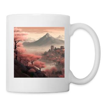 Fleurs de cerisier japonais Sakura Art japonais - Mug blanc - blanc - Droite