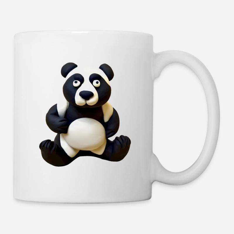 Panda made of plasticine - Mug - white
