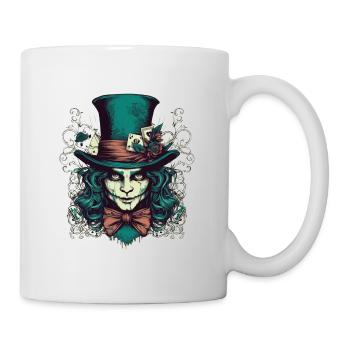 Creepy Hatter with Green Hair - Mug - white - Right