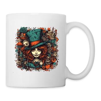 Hatter woman with red hair - Mug - white - Right