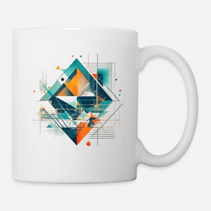 Cooles Geometrisches Ethno Motiv - Tasse - Weiß