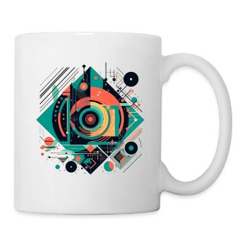 Motif géométrique cool des années 80 - Mug blanc - blanc - Droite