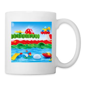Kinderspielzeug am Meer - Tasse - Weiß - Rechts