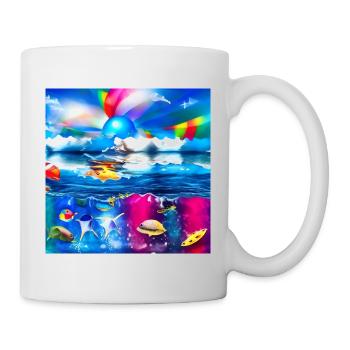 enfants s’amusant pendant les vacances d’été - Mug blanc - blanc - Droite