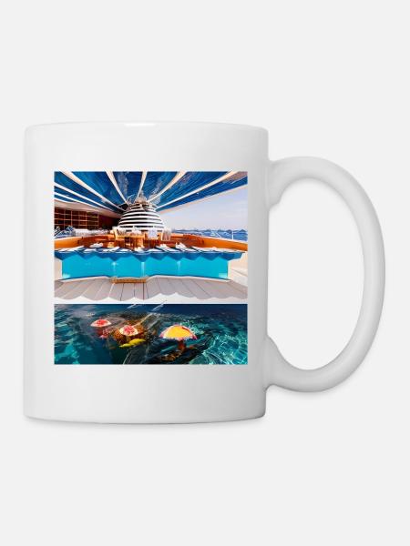 vacation at sea - Mug - white