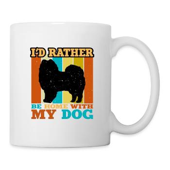 American Eskimo Dog Love Silhouette Vintage Sunset - Mug blanc - blanc - Droite
