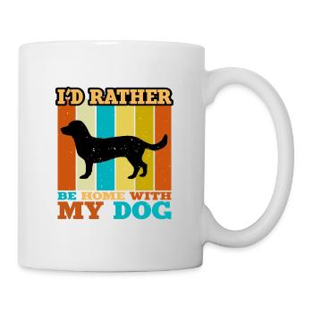 Alpine Dachsbracke Dog Silhouette Retro Sunset - Mug - white - Right