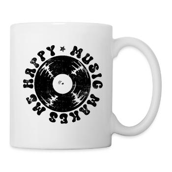 Music makes me happy DJ Gift - Mug - white - Right
