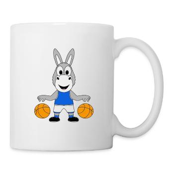 BASKETBALL - ESEL - TIER - KIND - BABY - TIERISCH - Tasse - Weiß - Rechts