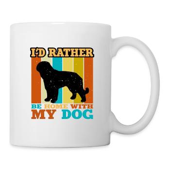 Barbet Dog Lover Silhouette Vintage Sunset - Mug - white - Right
