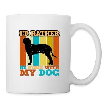 Chien de chasse autrichien noir et bronzé Silhouette Rétro - Mug blanc - blanc - Droite