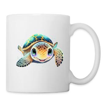 Schildkröte - Tasse - Weiß - Rechts