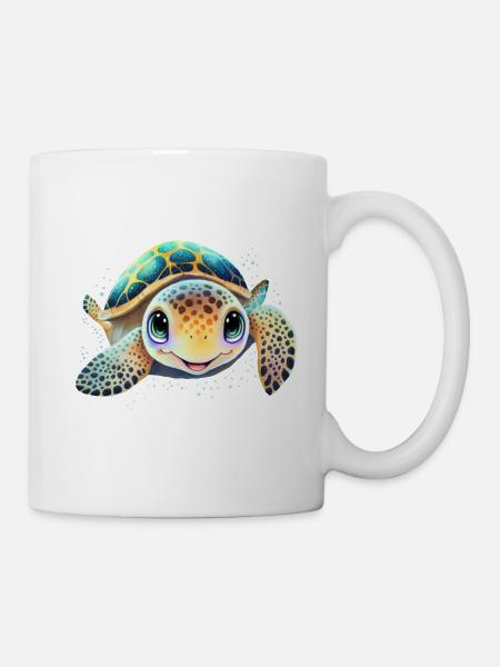 Schildkröte - Tasse - Weiß