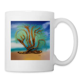 Alter Baum im Sommer - Tasse - Weiß - Rechts