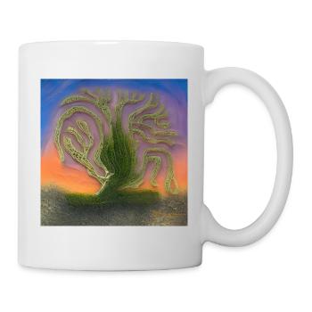 Alter Baum an einem sonnigen Tag - Tasse - Weiß - Rechts