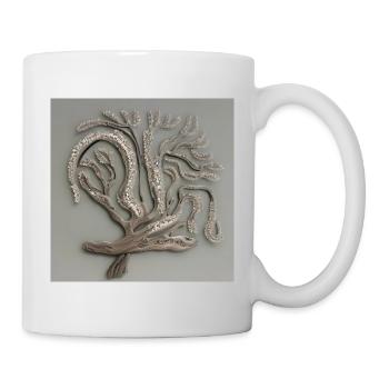 Alter blühender Baum - Tasse - Weiß - Rechts