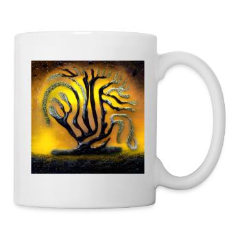 Alter Baum in der Nacht - Tasse - Weiß - Rechts