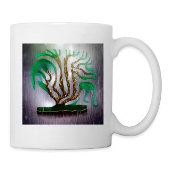 Alter Baum an regnerischen Sommertagen - Tasse - Weiß - Rechts