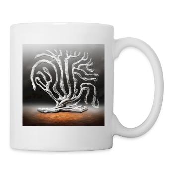 Alter Baum vom Blitz getroffen - Tasse - Weiß - Rechts