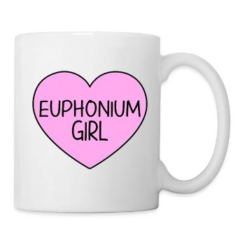 Euphonium Euphonist Girl Mama Heart Pink - Mug - white - Right