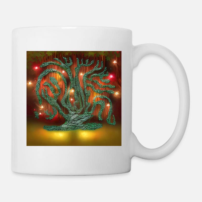 old tree waits for children and xmast - Mug - white
