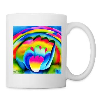 Arc-en-ciel à Pâques - Mug blanc - blanc - Droite