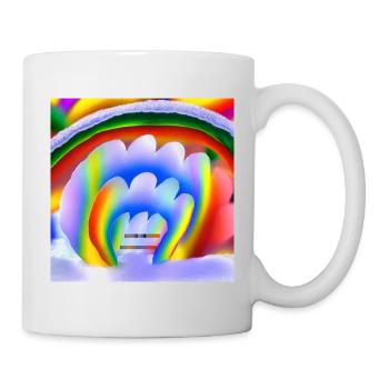 Arc-en-ciel en hiver - Mug blanc - blanc - Droite