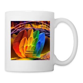 Arc-en-ciel en automne - Mug blanc - blanc - Droite