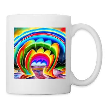 Arc-en-ciel pour les artistes - Mug blanc - blanc - Droite