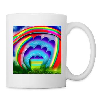 Bel arc-en-ciel - Mug blanc - blanc - Droite