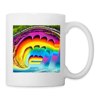 Arc-en-ciel en été - Mug blanc - blanc - Droite