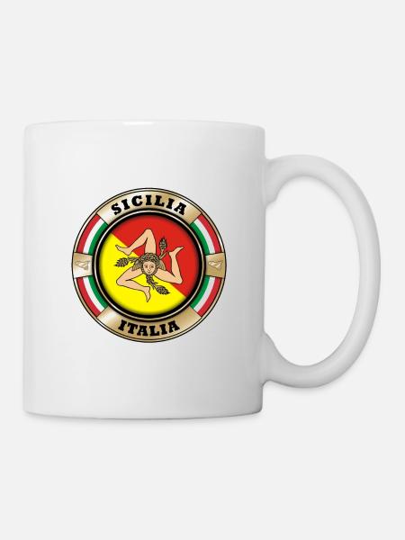 Emblème de la Sicile - Mug blanc - blanc